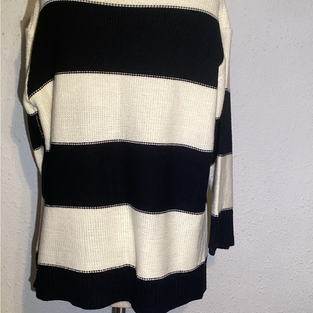 Davi & Dani Striped Button Up Pocket Sweater Card… - image 6